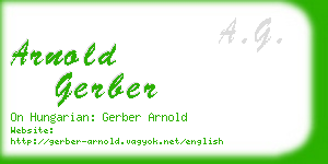 arnold gerber business card